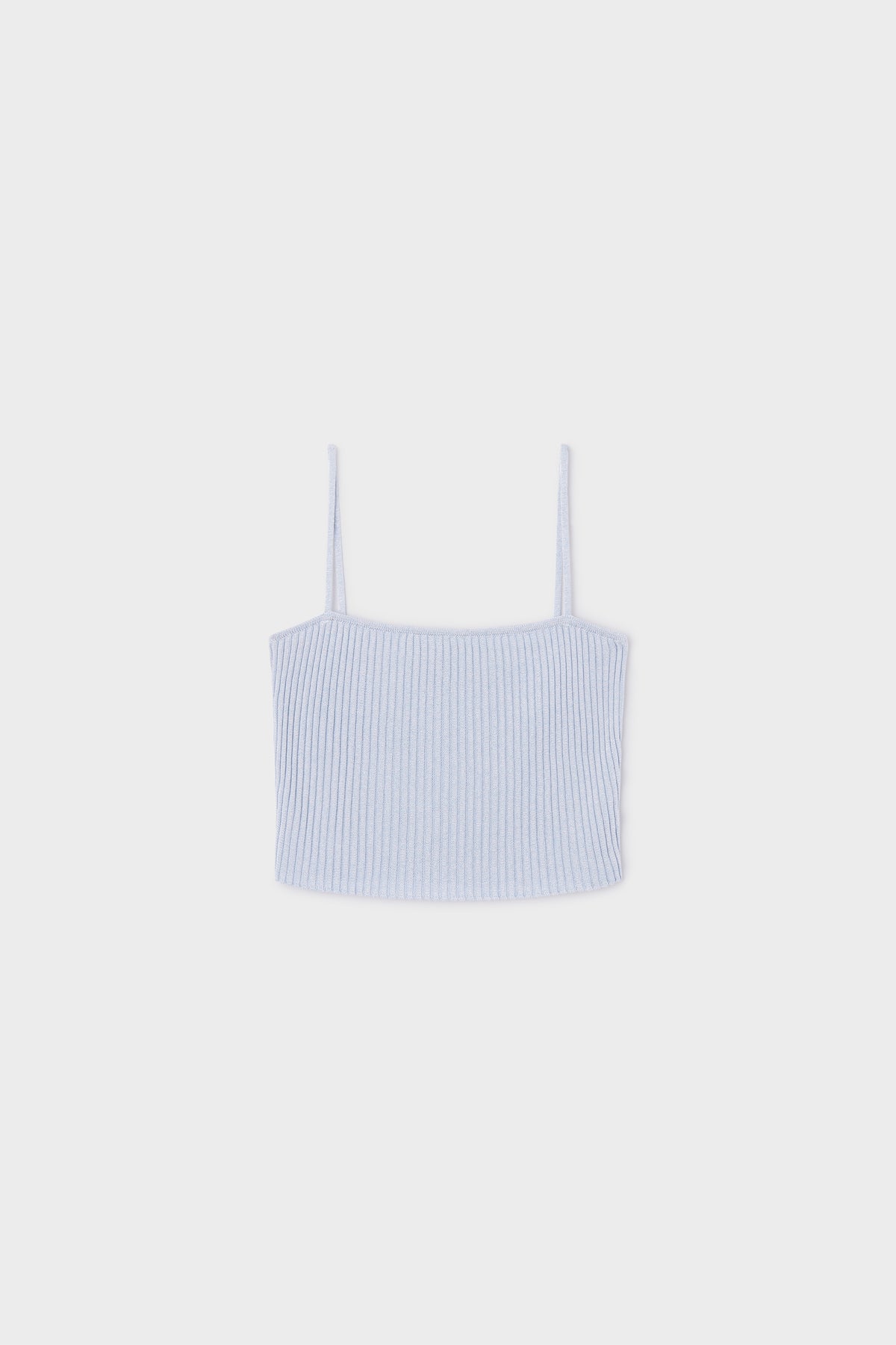 Ribbed-knit cropped top