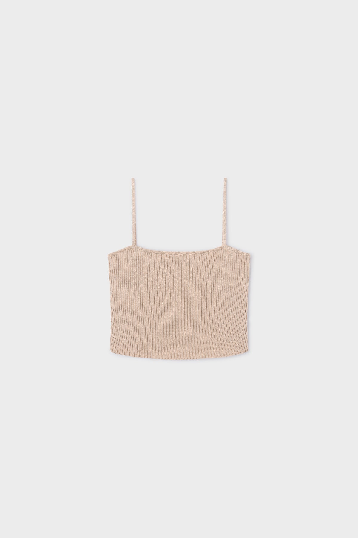 Ribbed-knit cropped top